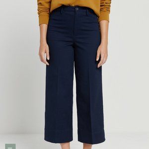 NWOT Frank & Oak Wide Leg Good Cotton Pants in Navy